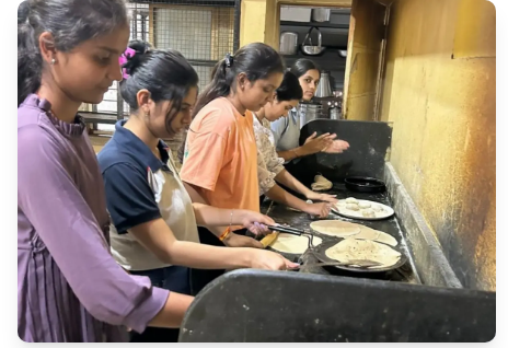 Community kitchen: Preparing meals with love
